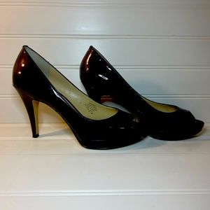 Enzo Angiolini Patent Leather/Burgundy Heels/Size 8